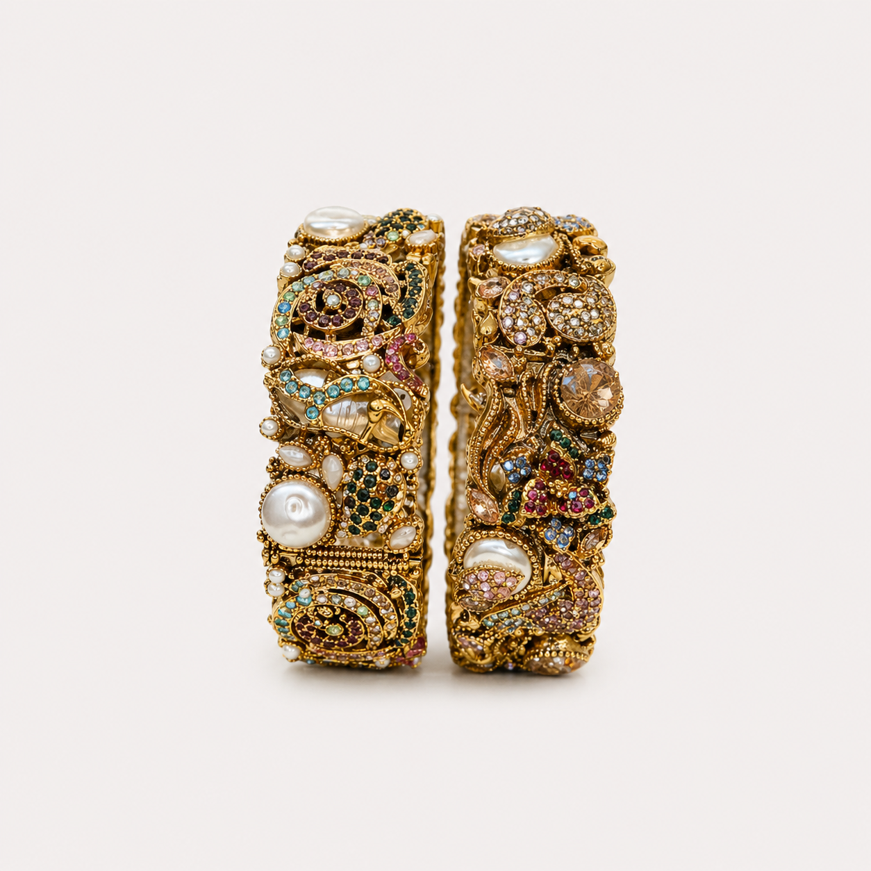 Ornate Vintage Gold Turkish Bangles