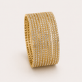 Luminous Gold & Clear Rhinestone Stacking Bangles (Multi-Piece Set)
