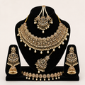 Elegant Faux Pearl & Gold Bridal Jewelry Set