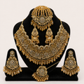 Opulent Champagne Gold Heavy Bridal Set