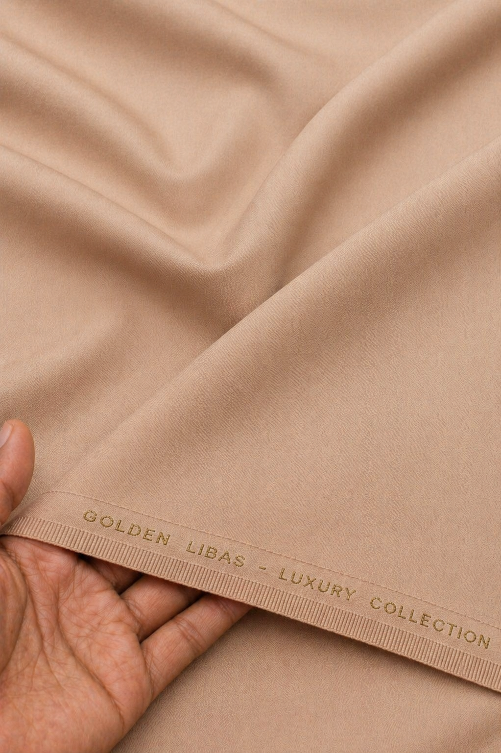 Premium Men's Cotton Unstitched Fabric – Skin (Golden Libas)