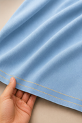 Premium Men's Cotton Unstitched Fabric – Sky Blue (Golden Libas)