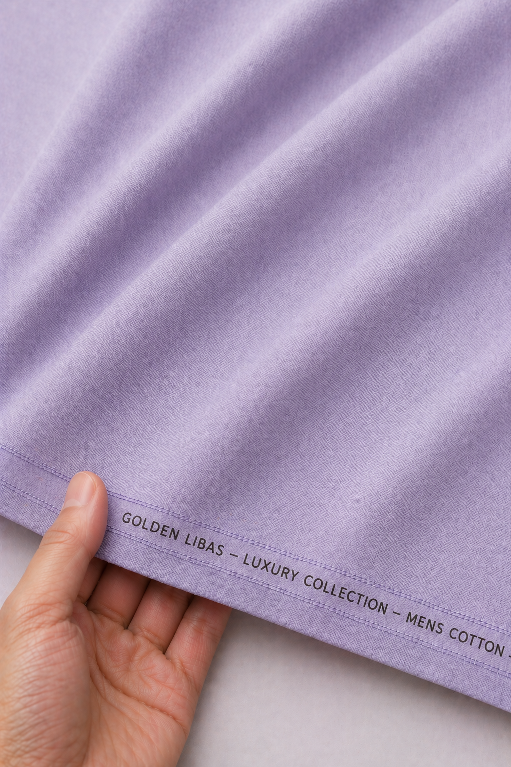 Premium Men's Cotton Unstitched Fabric – Purple (Golden Libas)