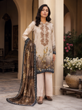 Light Brown and Dark Brown Embroidered Unstitched 3-Piece - Image 1
