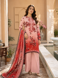 Pink and Red Embroidered Unstitched 3-Piece - Image 1